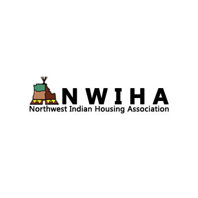 NWIHA logo depicting a stylized image of a tipi with different colored sections. Below the tipi, it says "NWIHA" in bold, capital letters, and under that, "Northwest Indian Housing Association" in smaller text. | Studio 99 Multimedia